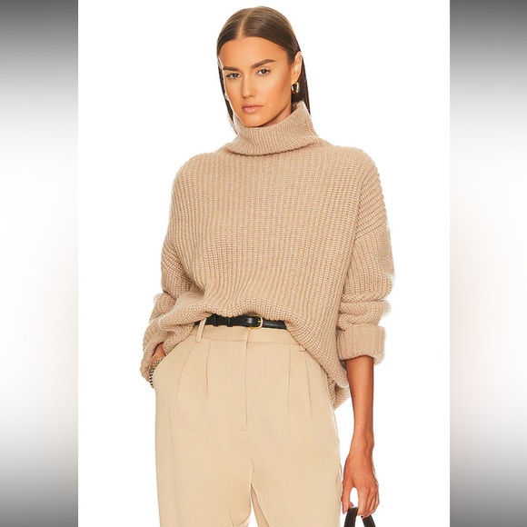 Annie Bing Sydney Sweater in Camel - Picture 1 of 5